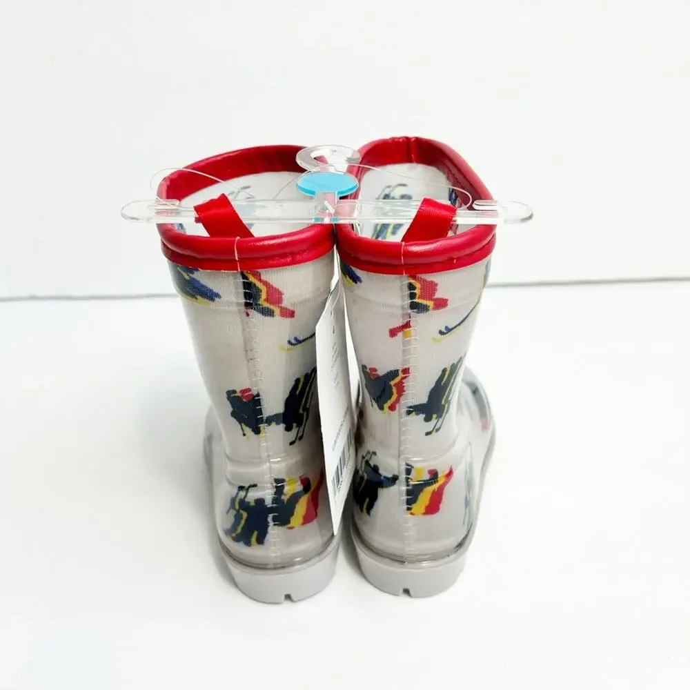 CARTER'S BOY PRIME RAIN BOOT GREY SIZE 4 BRAND NEW WITH TAGS